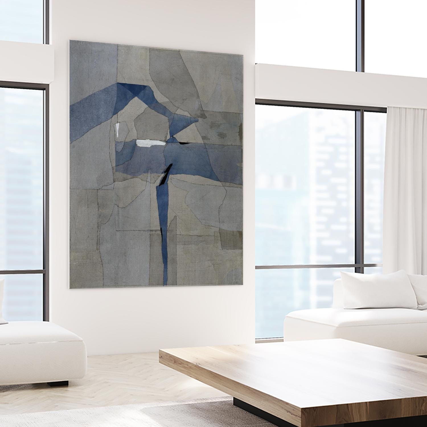 Survivor Puzzle by Daleno Art on GIANT ART - blue abstract abstrait