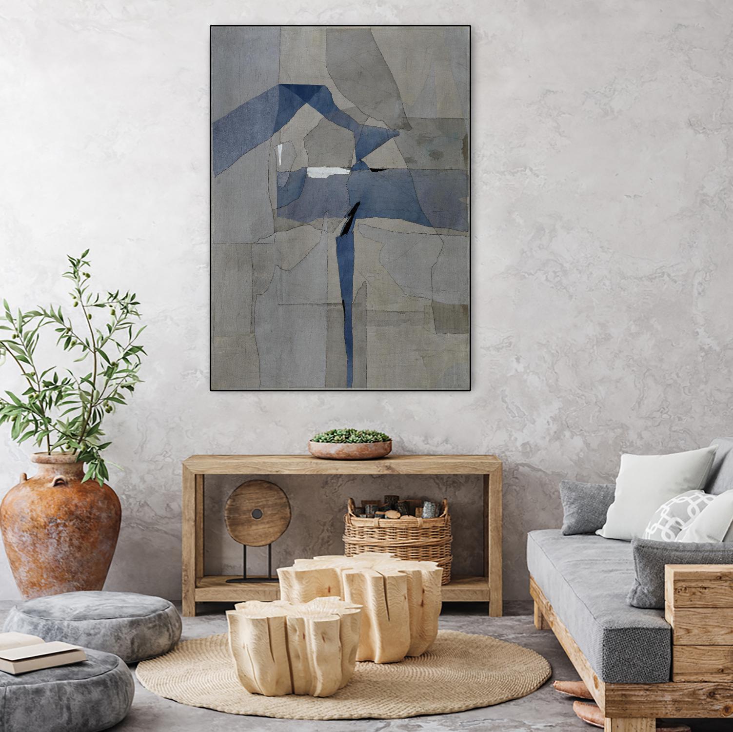 Survivor Puzzle by Daleno Art on GIANT ART - blue abstract abstrait