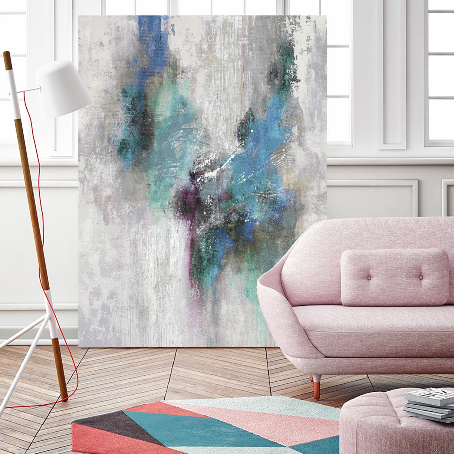 Comfy Nest II by Daleno Art on GIANT ART - blue abstract abstrait