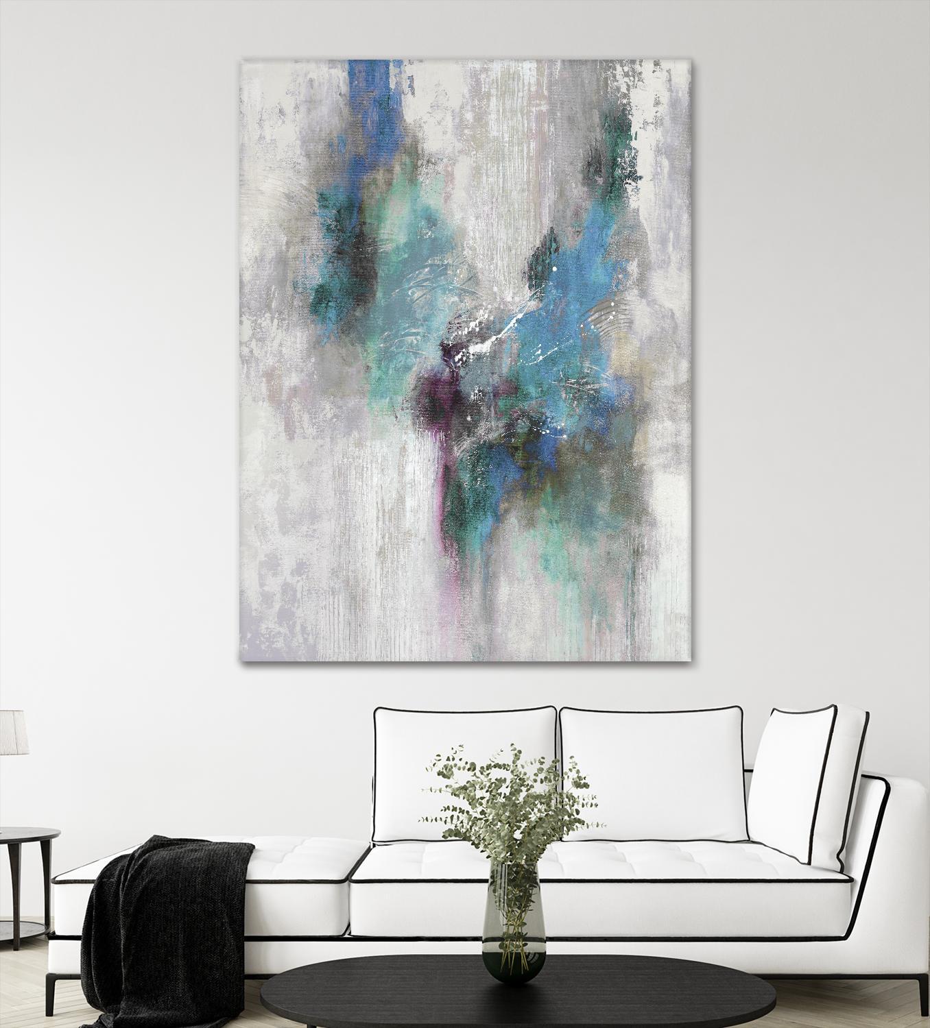 Comfy Nest II by Daleno Art on GIANT ART - blue abstract abstrait