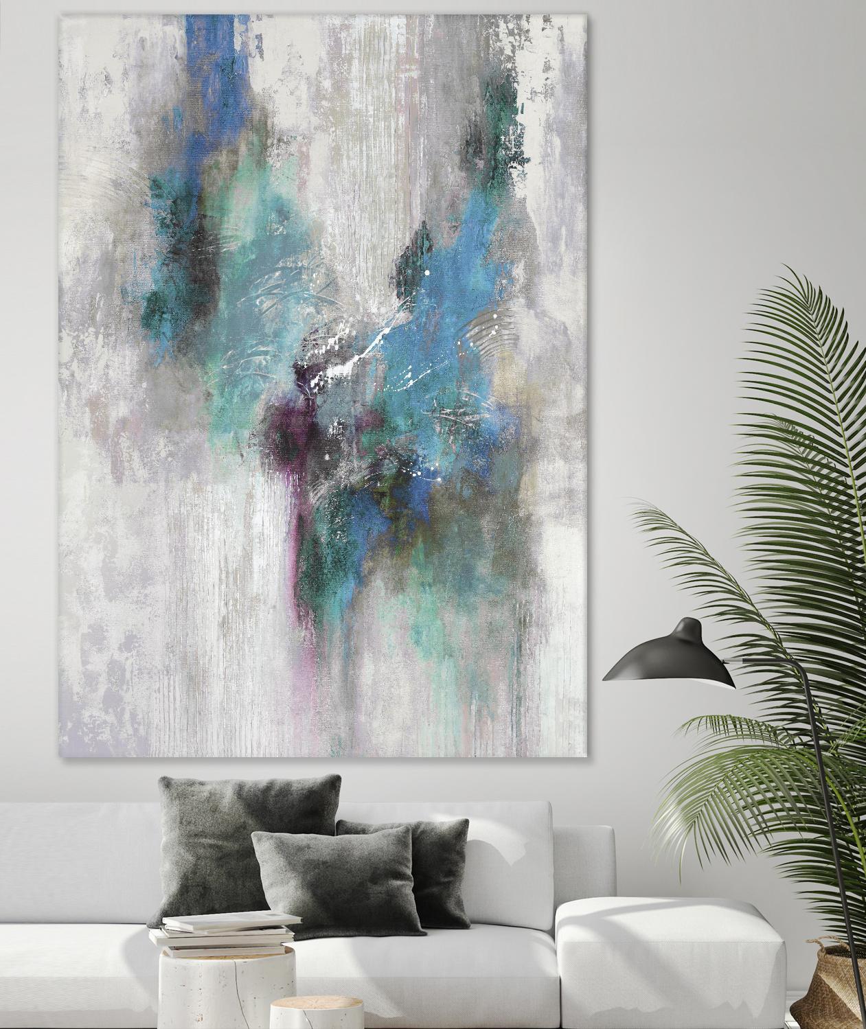 Comfy Nest II by Daleno Art on GIANT ART - blue abstract abstrait