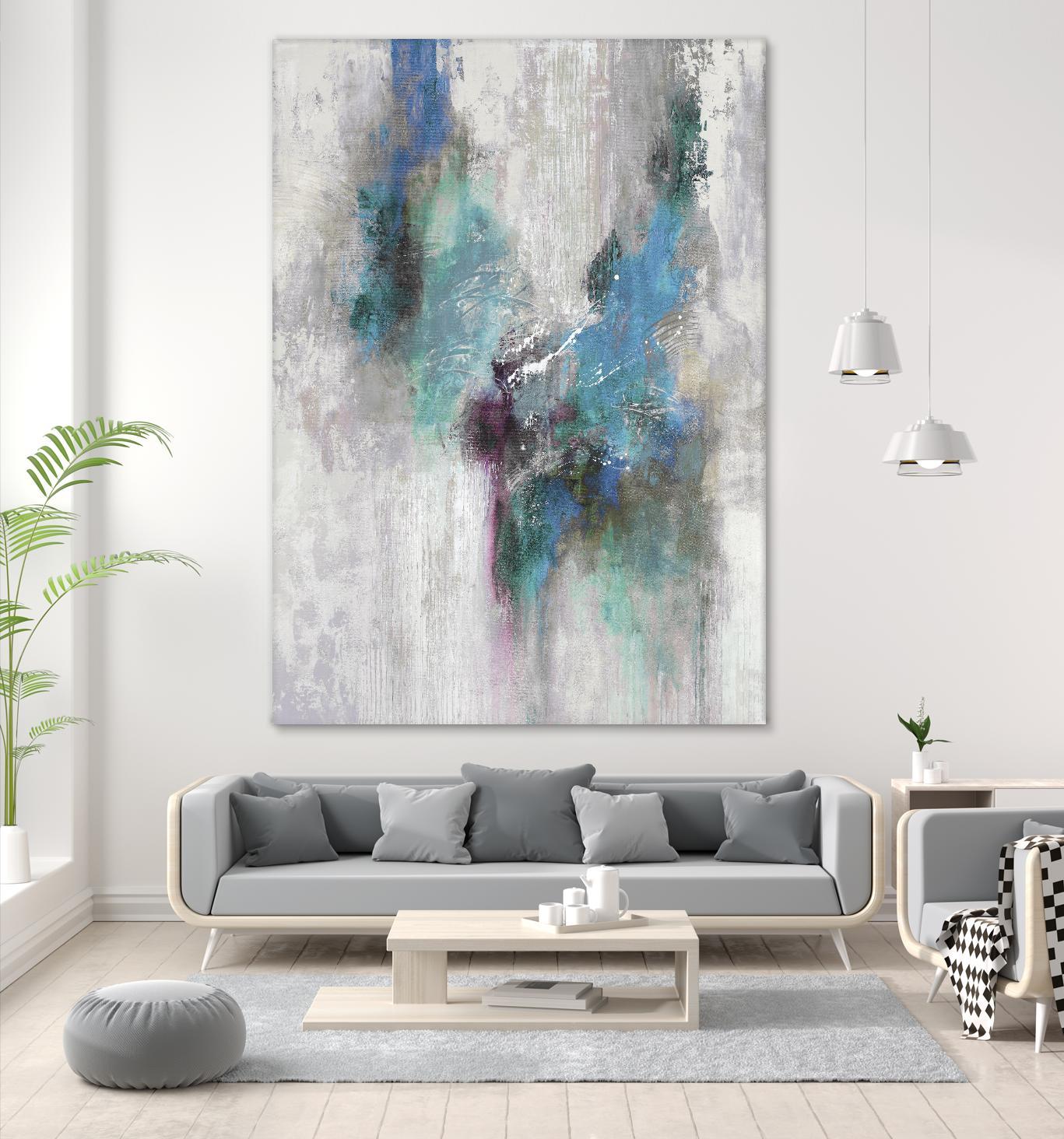 Comfy Nest II by Daleno Art on GIANT ART - blue abstract abstrait