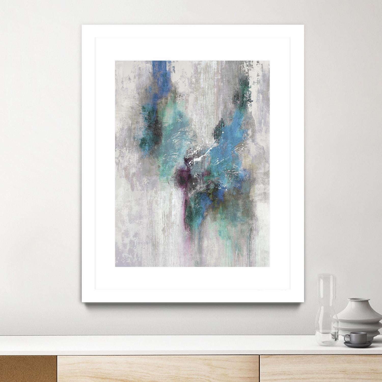 Comfy Nest II by Daleno Art on GIANT ART - blue abstract abstrait