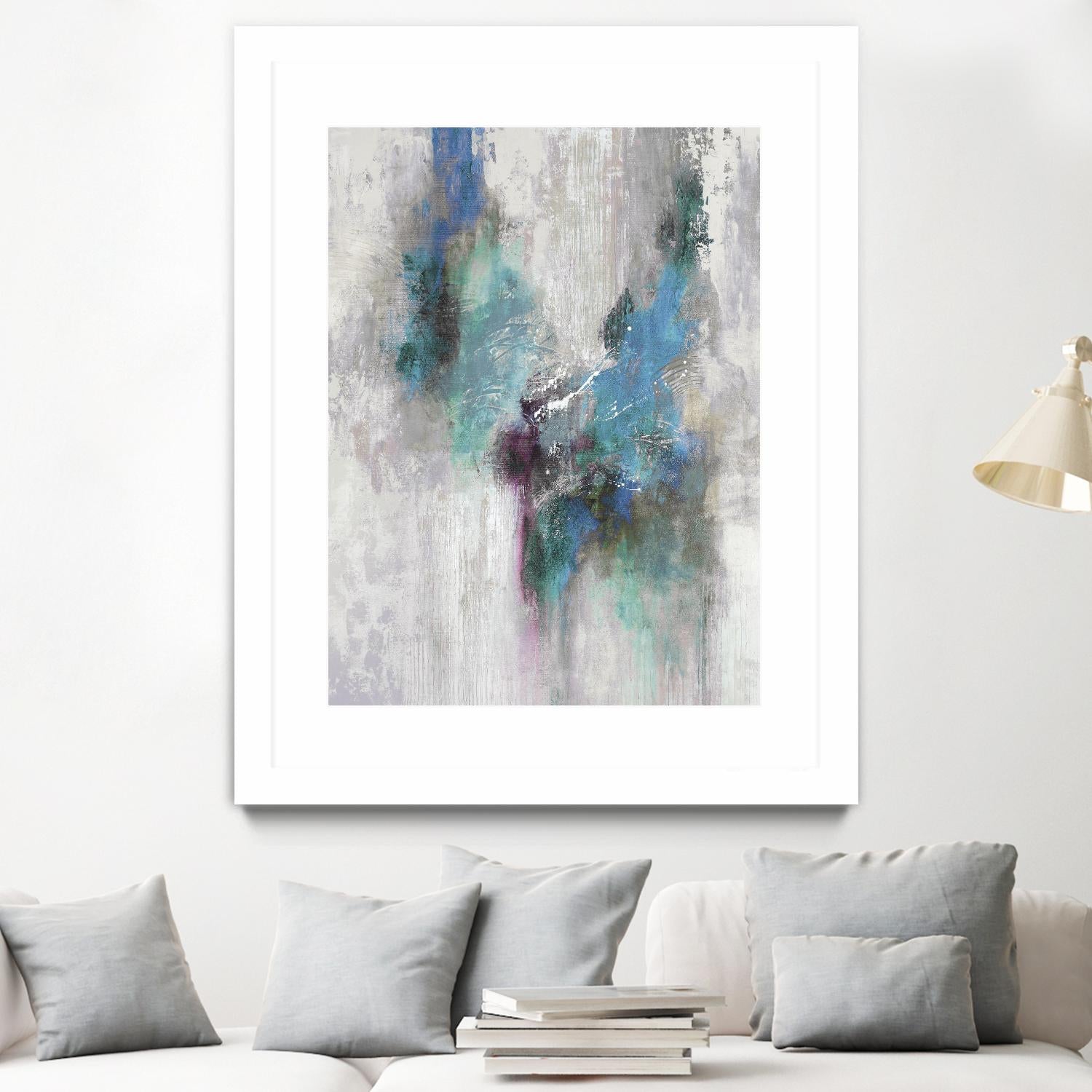 Comfy Nest II by Daleno Art on GIANT ART - blue abstract abstrait