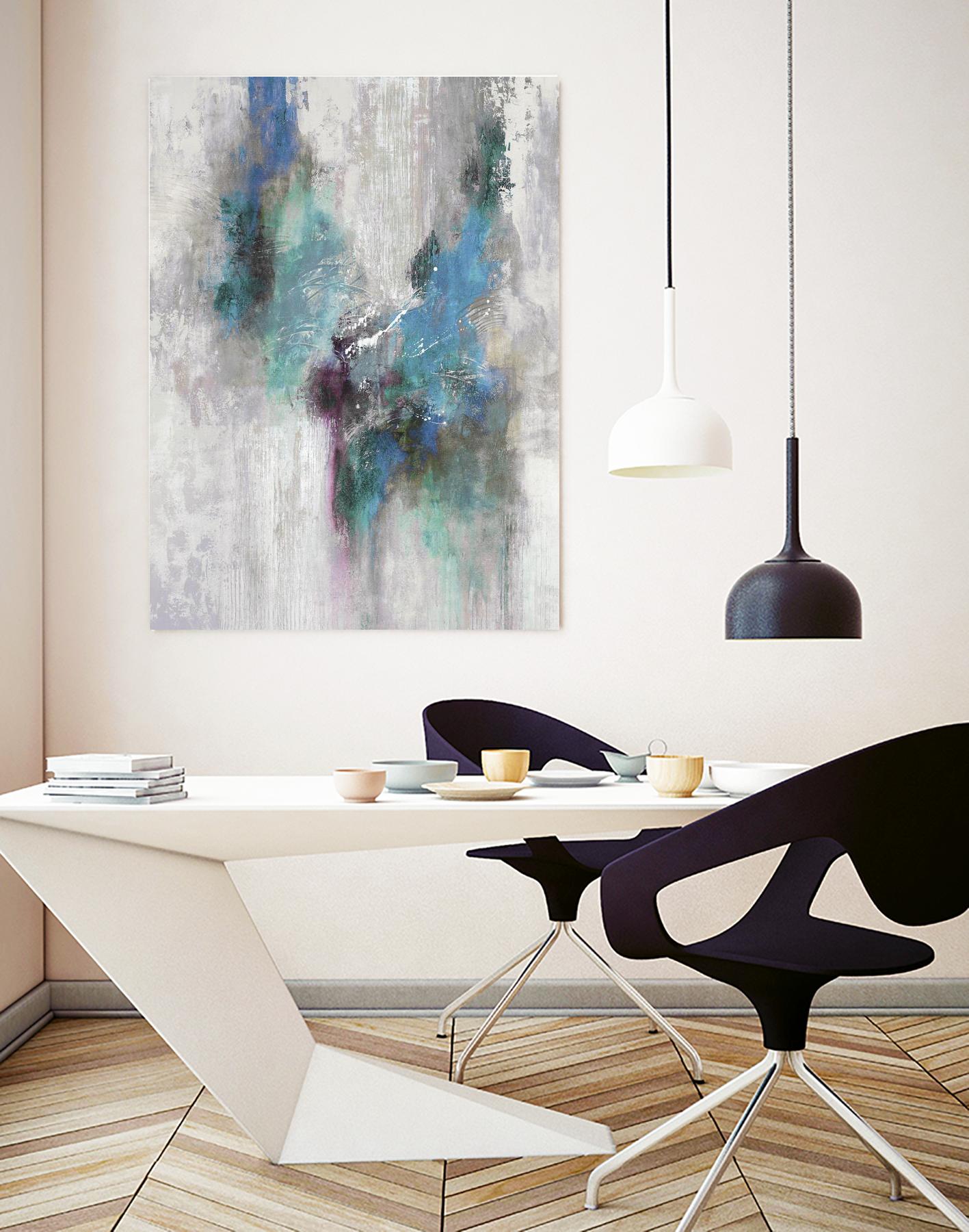 Comfy Nest II by Daleno Art on GIANT ART - blue abstract abstrait