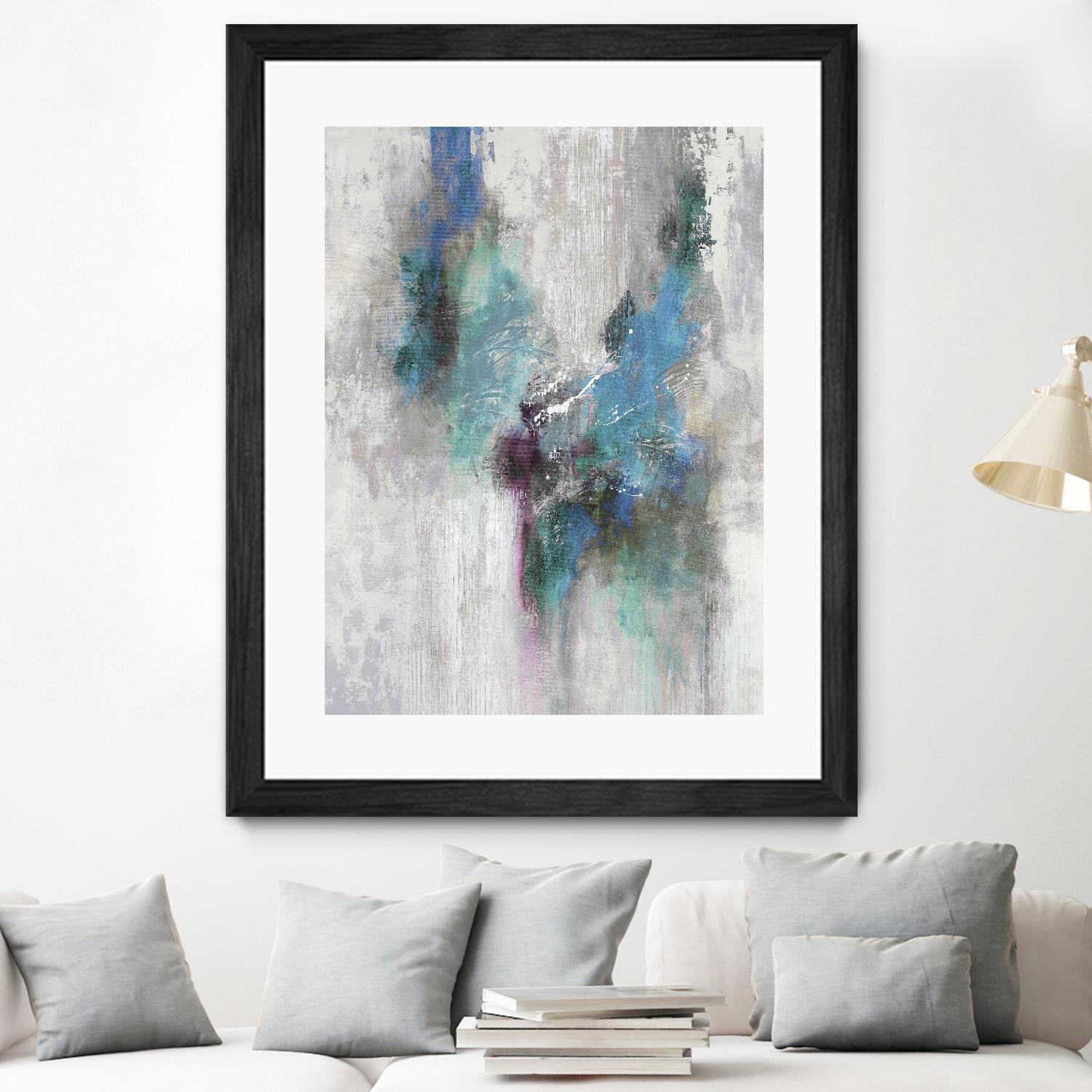 Comfy Nest II by Daleno Art on GIANT ART - blue abstract abstrait