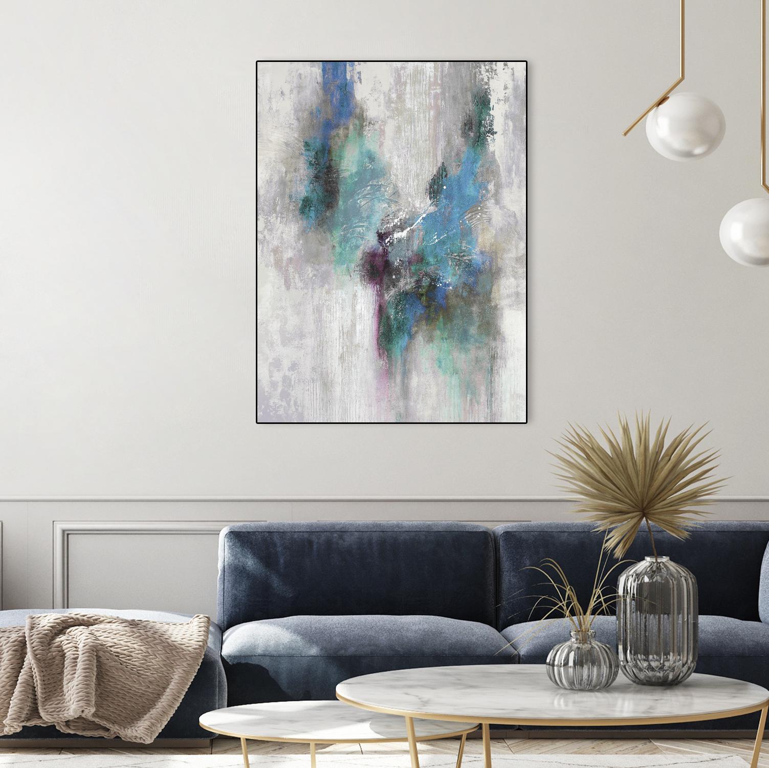 Comfy Nest II by Daleno Art on GIANT ART - blue abstract abstrait