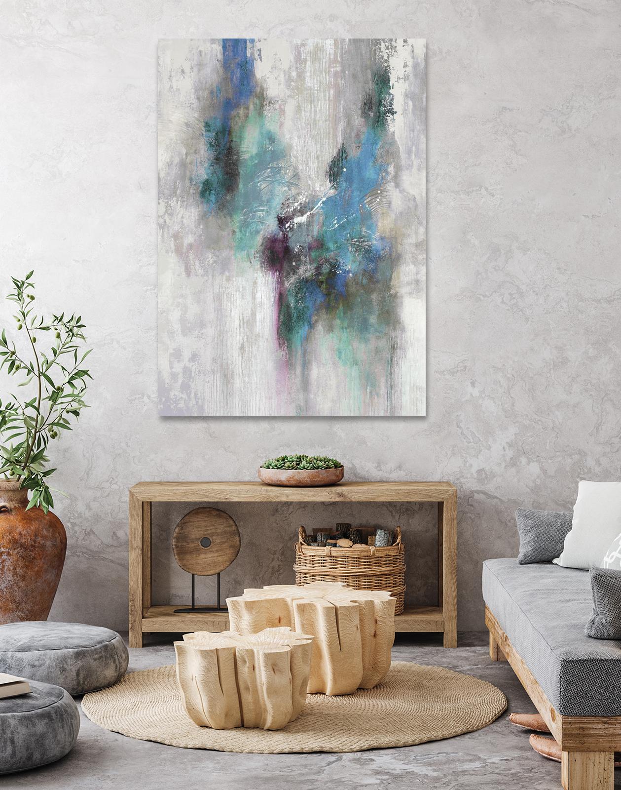 Comfy Nest II by Daleno Art on GIANT ART - blue abstract abstrait