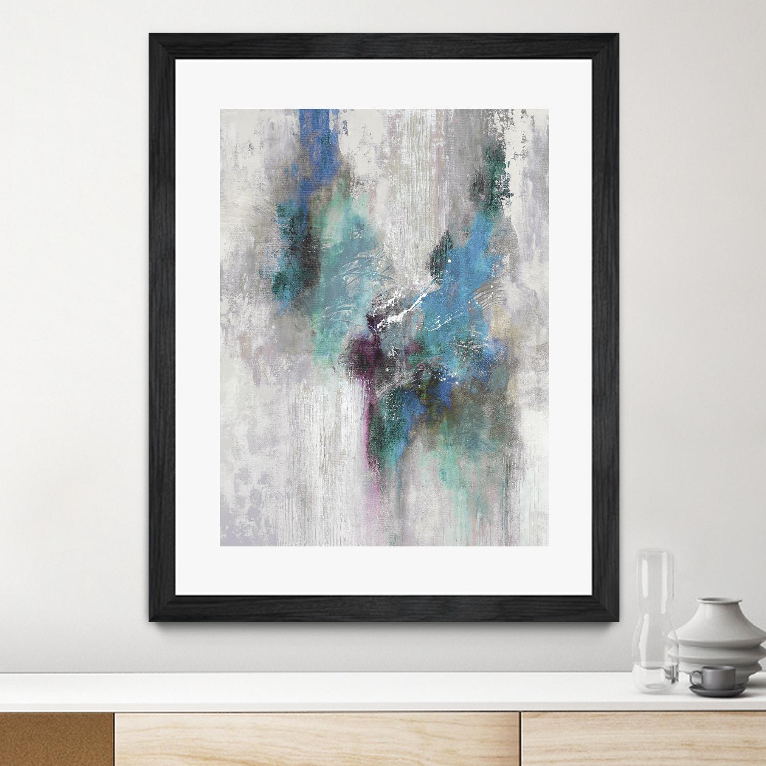 Comfy Nest II by Daleno Art on GIANT ART - blue abstract abstrait