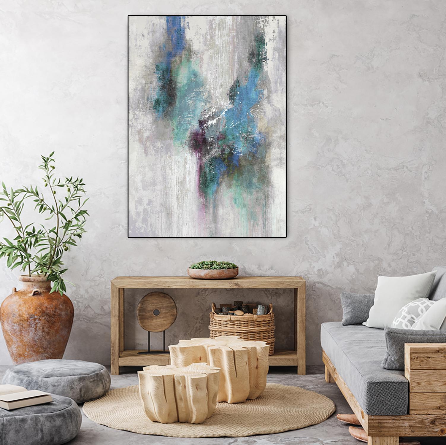 Comfy Nest II by Daleno Art on GIANT ART - blue abstract abstrait