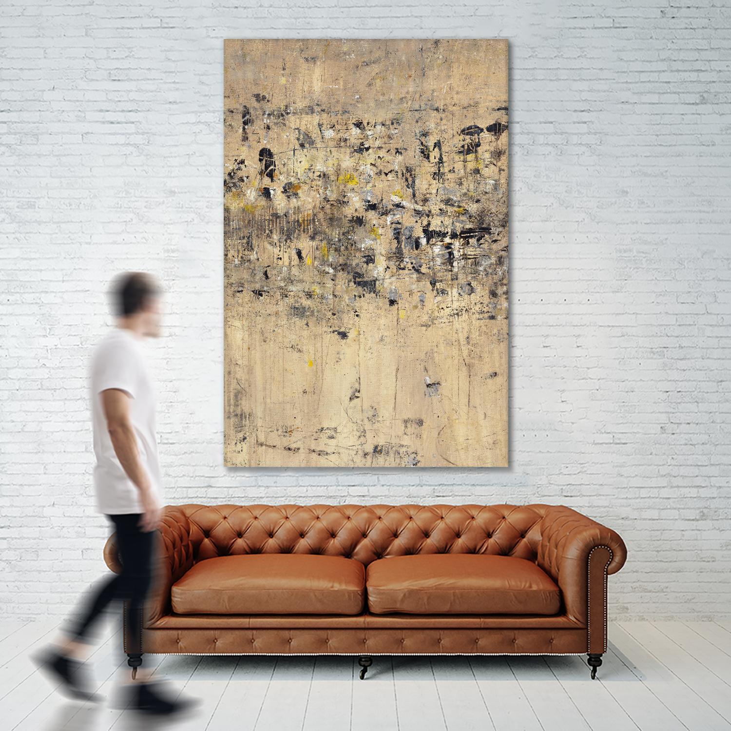 Visitors From Afar by Daleno Art on GIANT ART - gold abstract abstrait