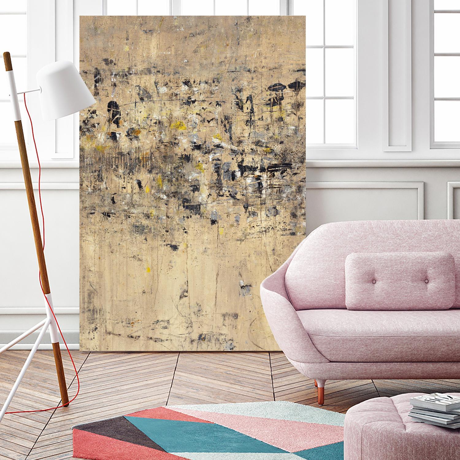 Visitors From Afar by Daleno Art on GIANT ART - gold abstract abstrait