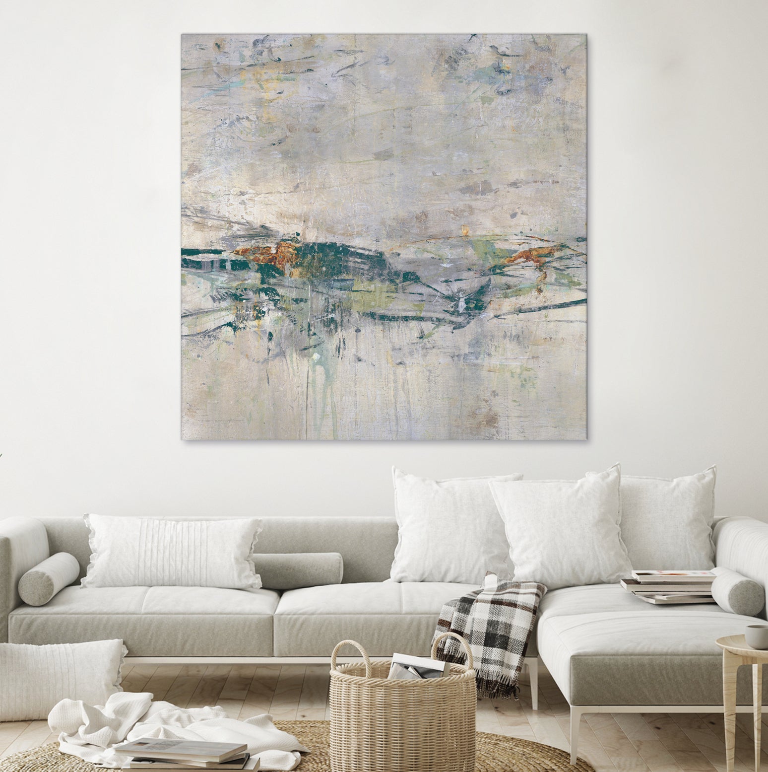 Broken Road III by Daleno Art on GIANT ART - green abstract