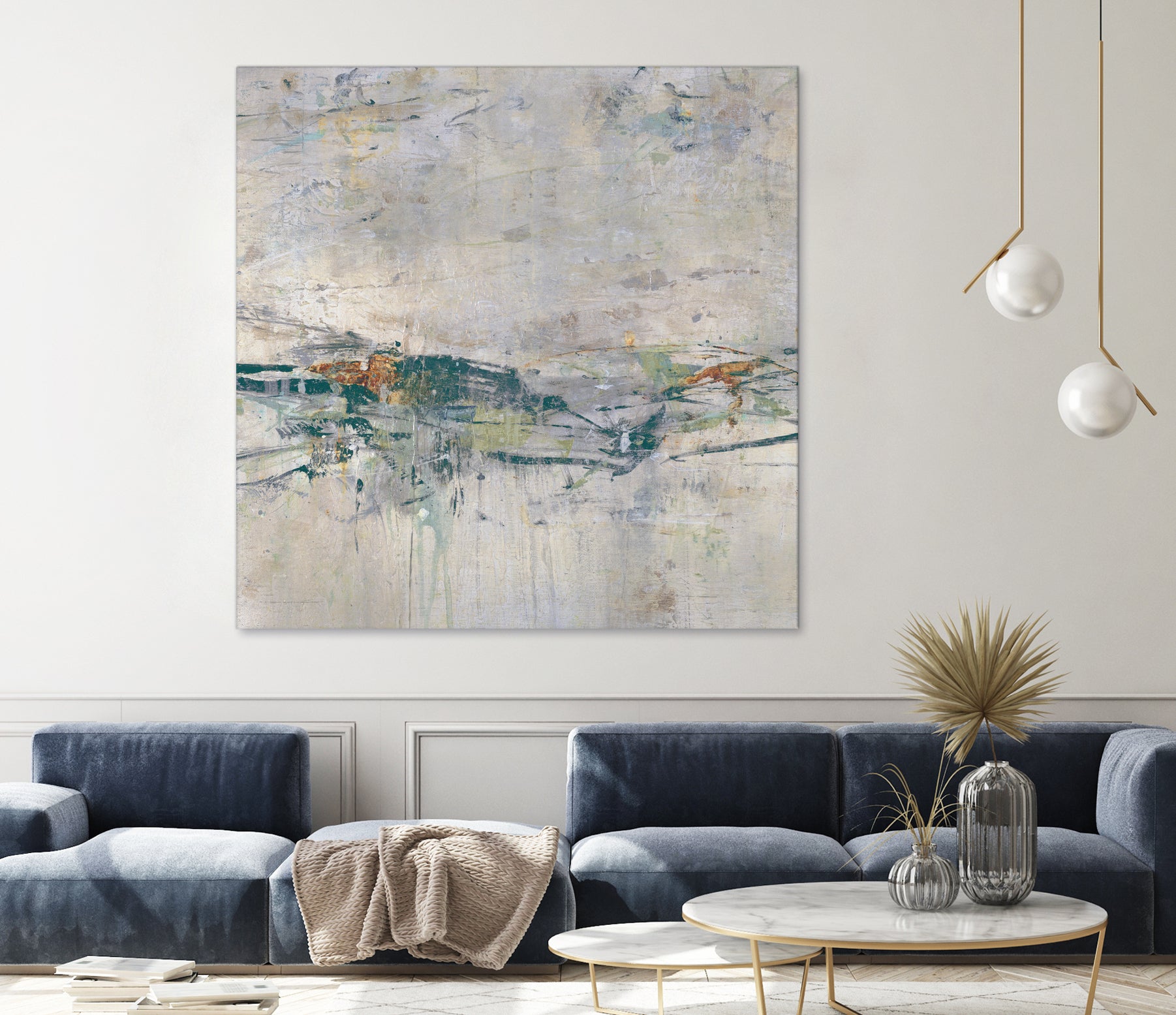 Broken Road III by Daleno Art on GIANT ART - green abstract