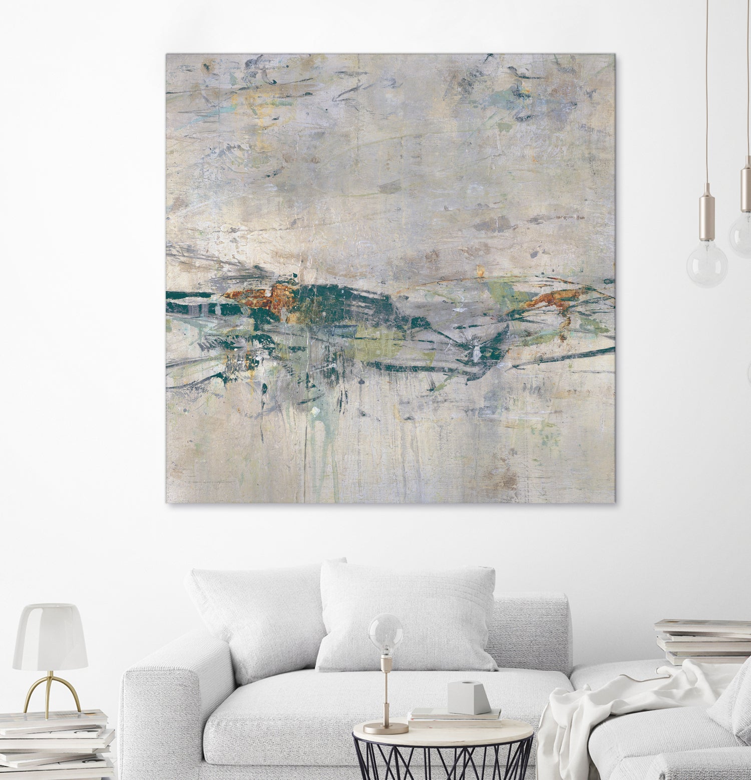 Broken Road III by Daleno Art on GIANT ART - green abstract