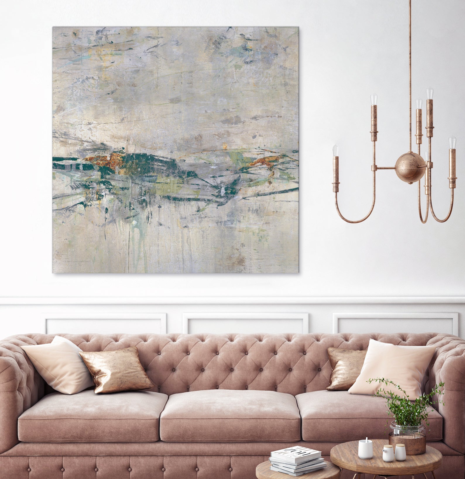 Broken Road III by Daleno Art on GIANT ART - green abstract