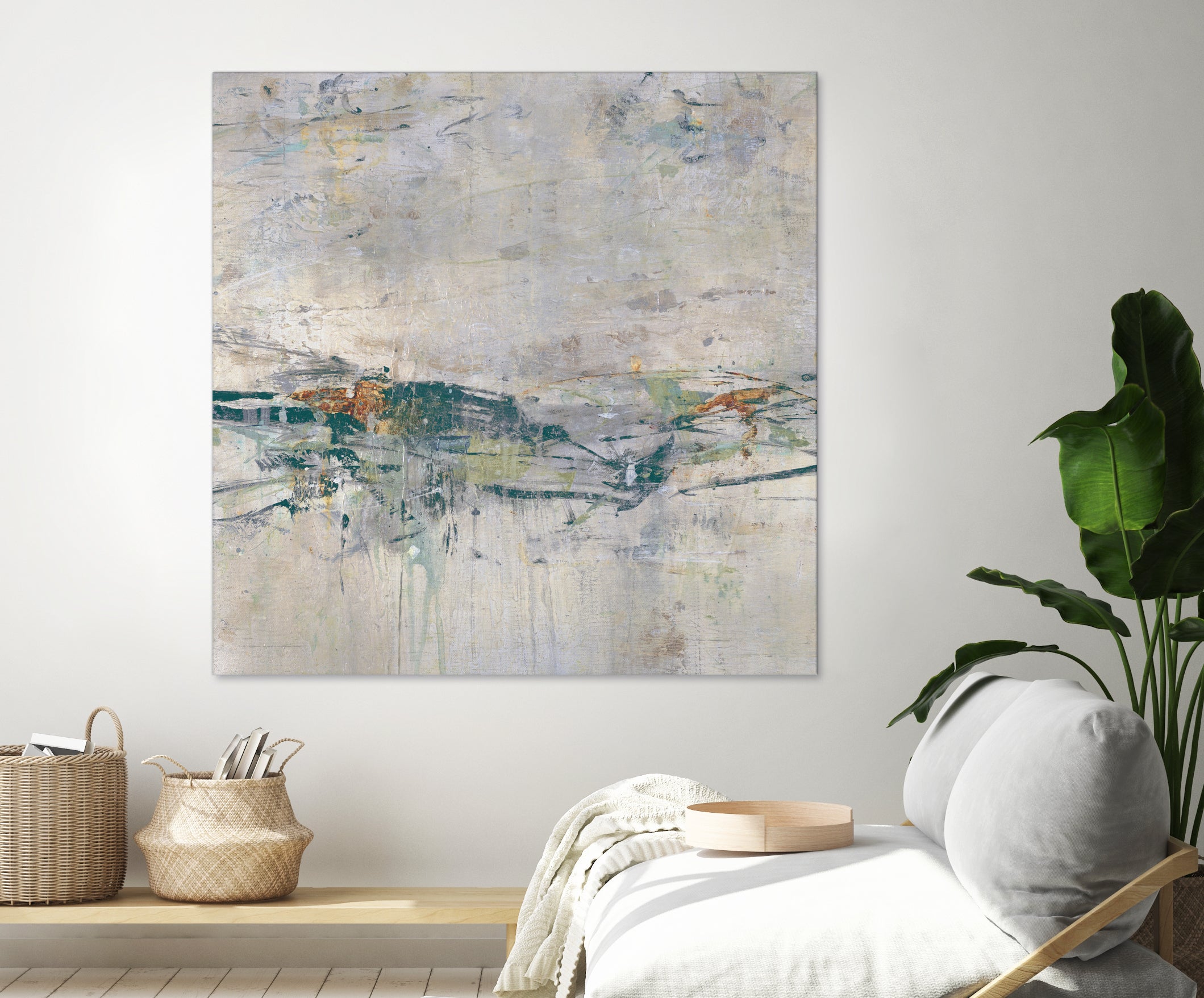 Broken Road III by Daleno Art on GIANT ART - green abstract