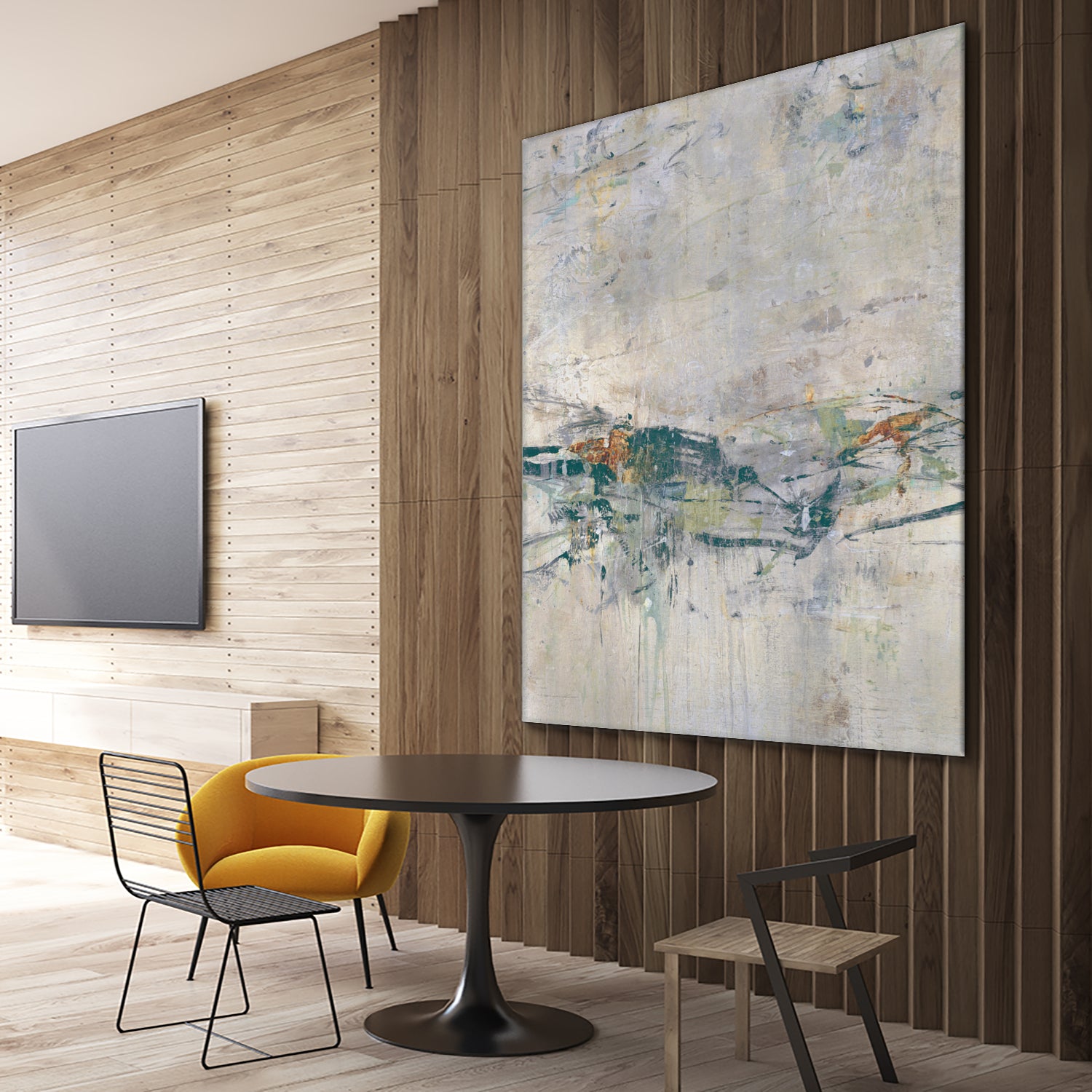 Broken Road III by Daleno Art on GIANT ART - green abstract