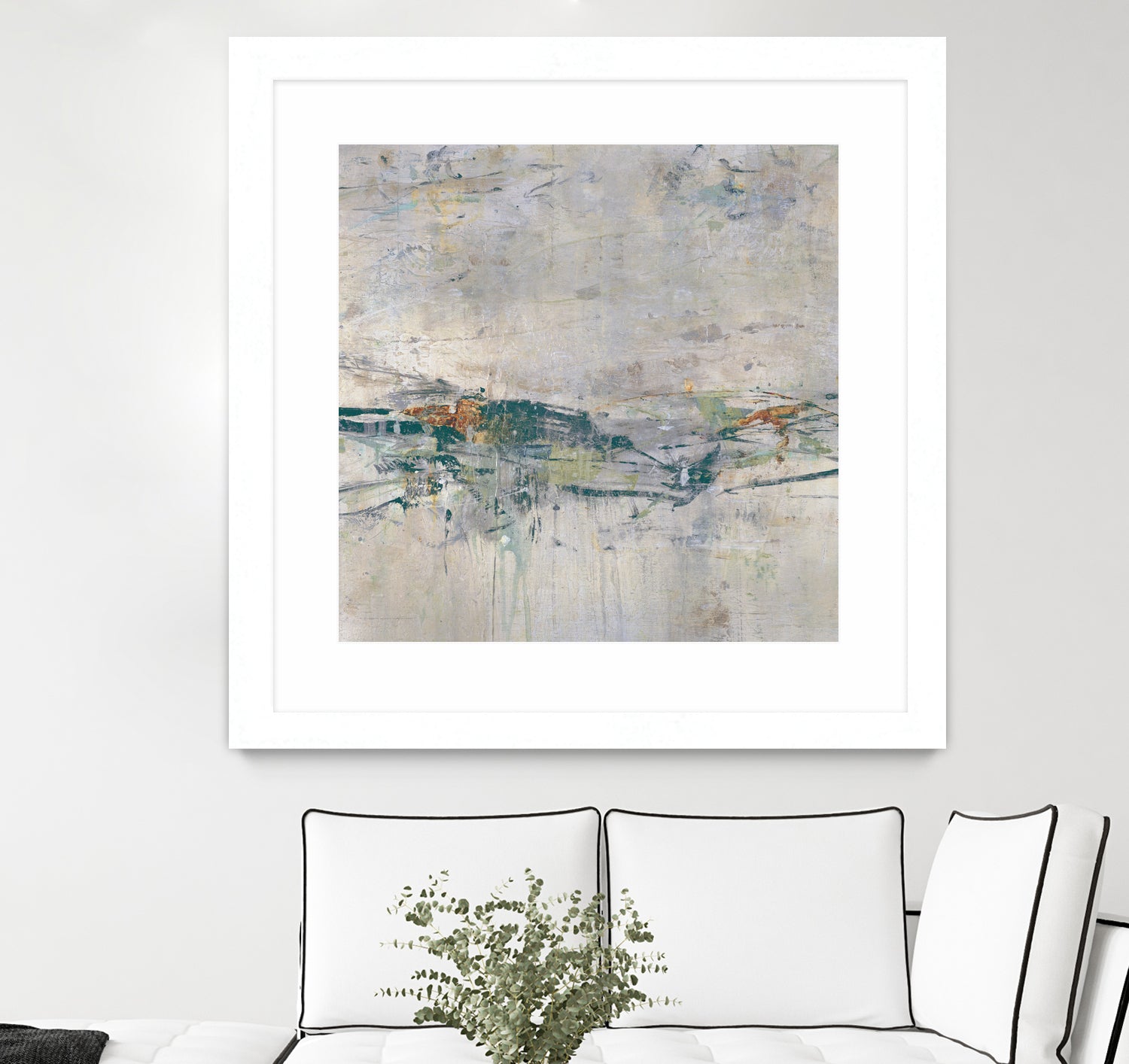 Broken Road III by Daleno Art on GIANT ART - green abstract