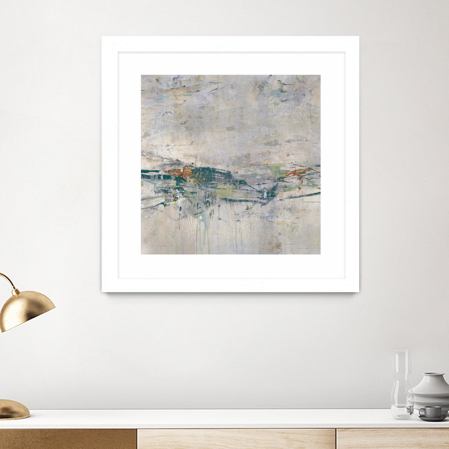 Broken Road III by Daleno Art on GIANT ART - green abstract