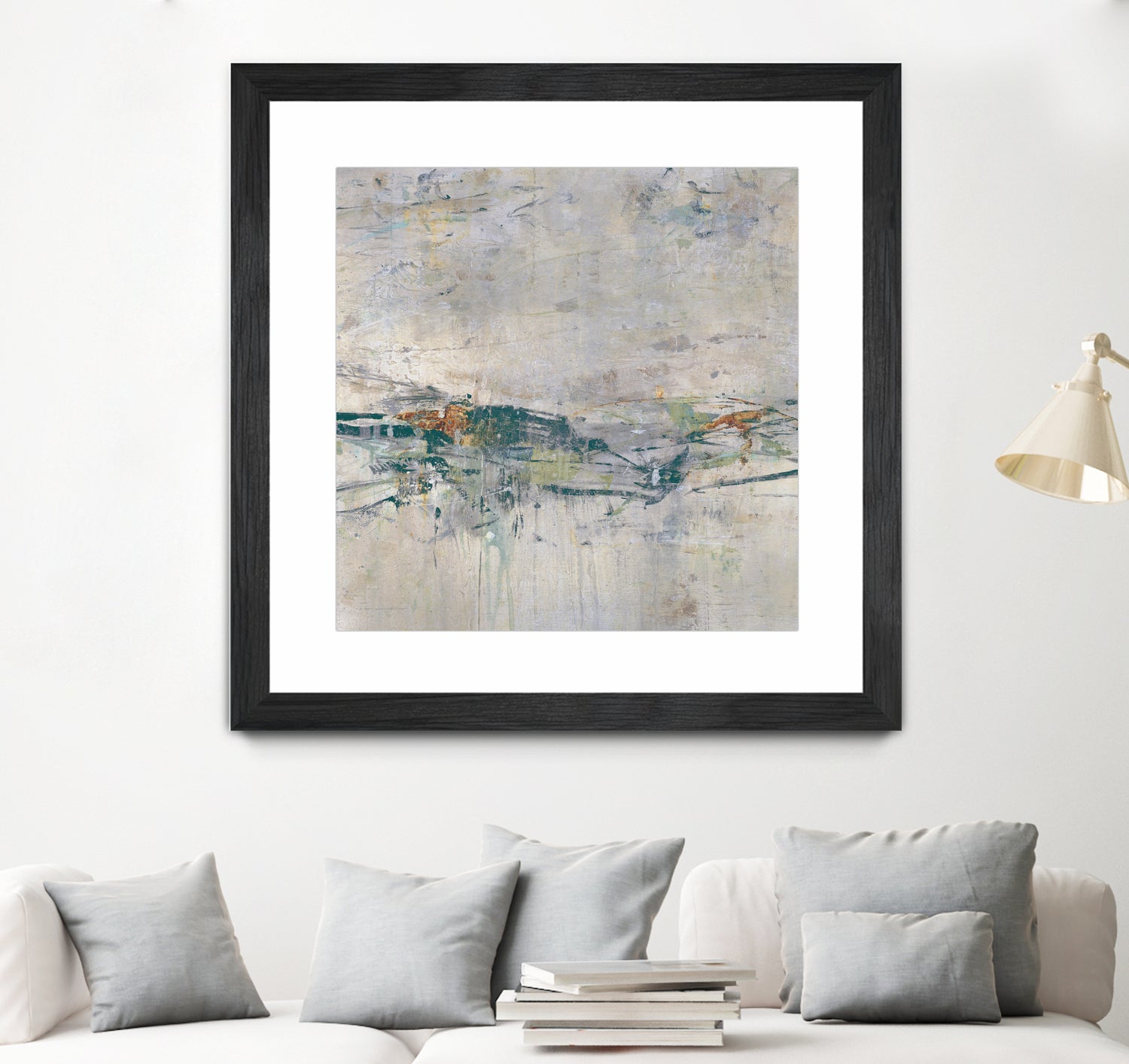 Broken Road III by Daleno Art on GIANT ART - green abstract