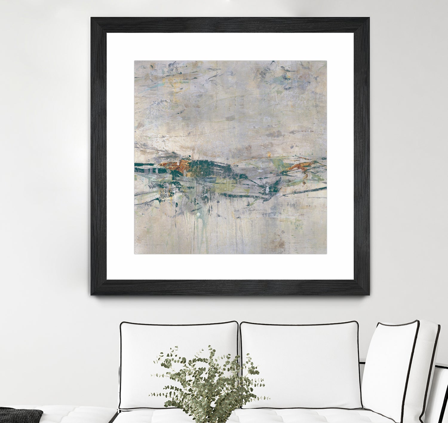 Broken Road III by Daleno Art on GIANT ART - green abstract