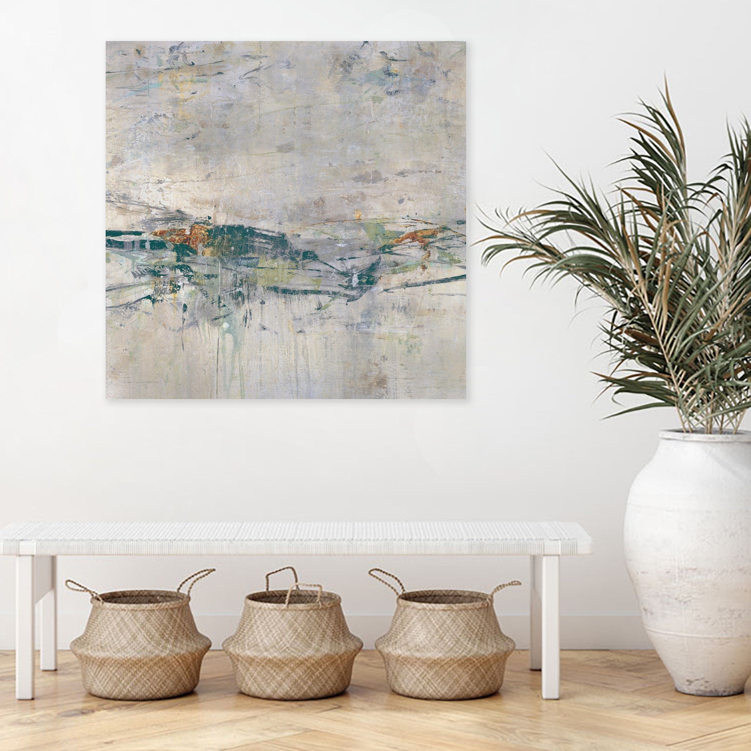 Broken Road III by Daleno Art on GIANT ART - green abstract