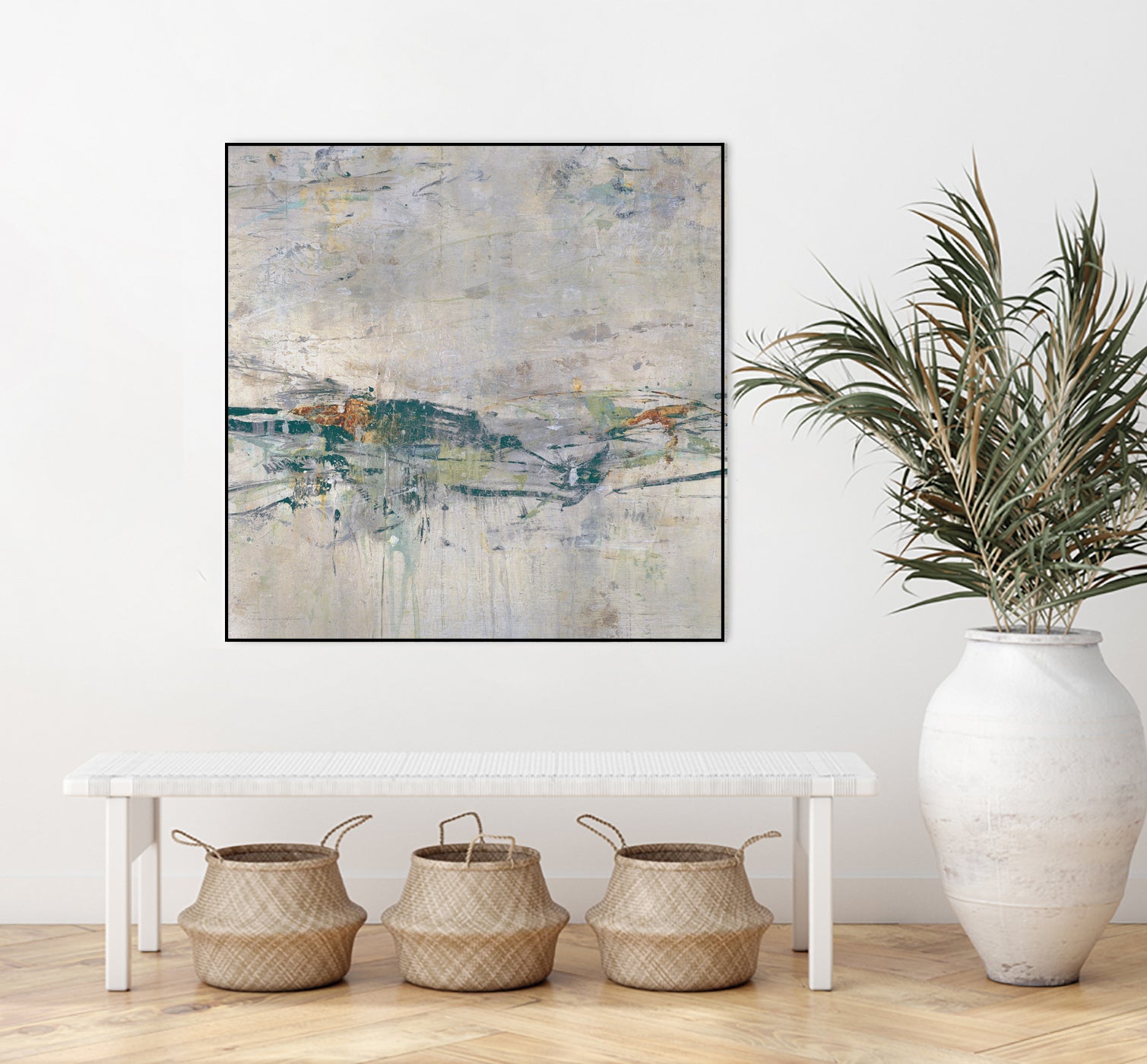 Broken Road III by Daleno Art on GIANT ART - green abstract