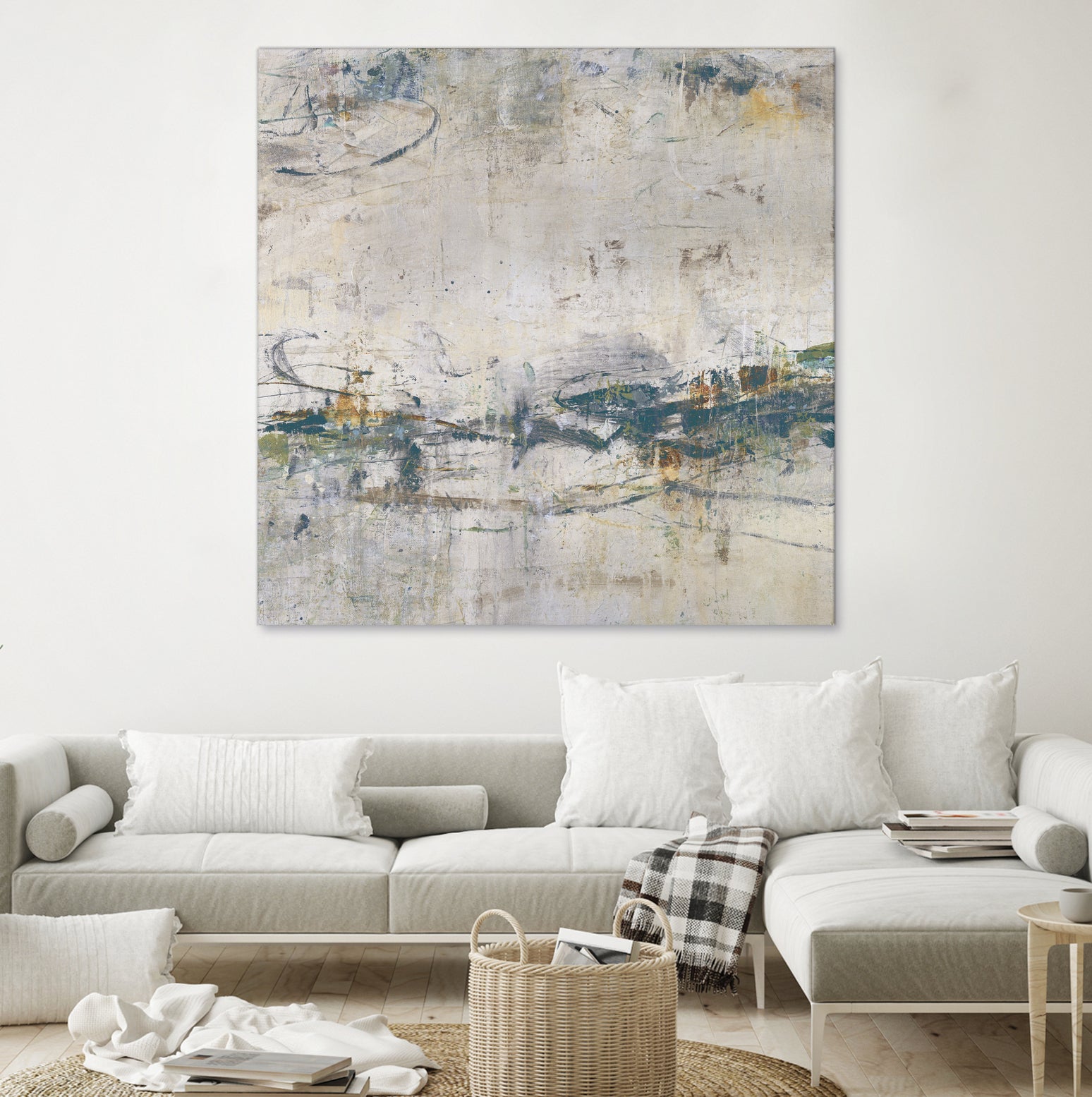 Broken Road IV by Daleno Art on GIANT ART - green abstract