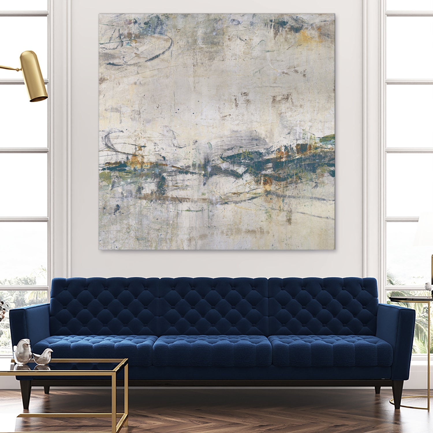 Broken Road IV by Daleno Art on GIANT ART - green abstract