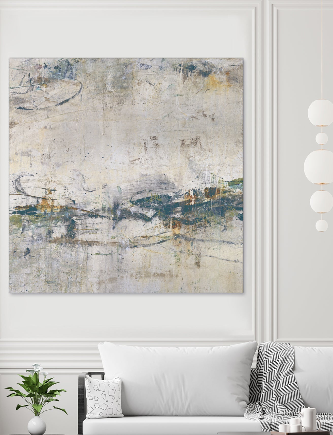 Broken Road IV by Daleno Art on GIANT ART - green abstract