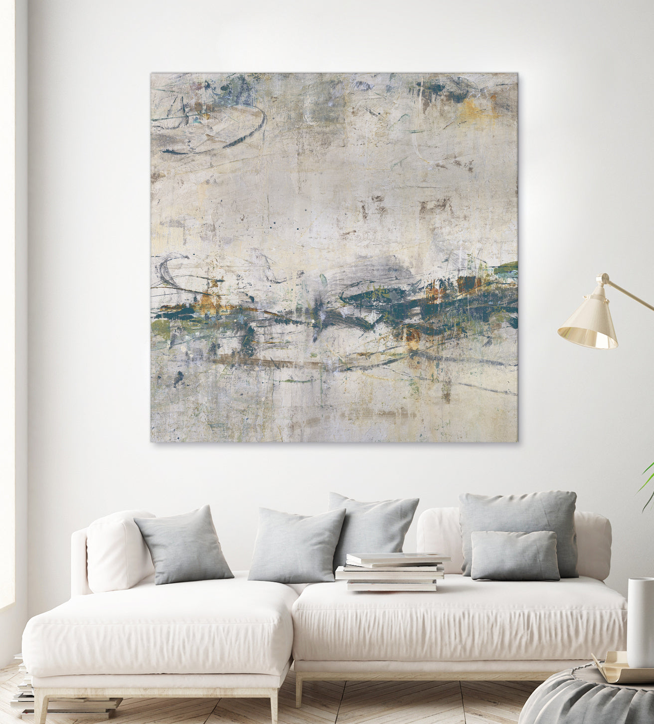 Broken Road IV by Daleno Art on GIANT ART - green abstract