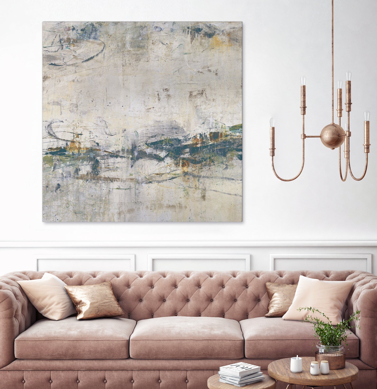 Broken Road IV by Daleno Art on GIANT ART - green abstract