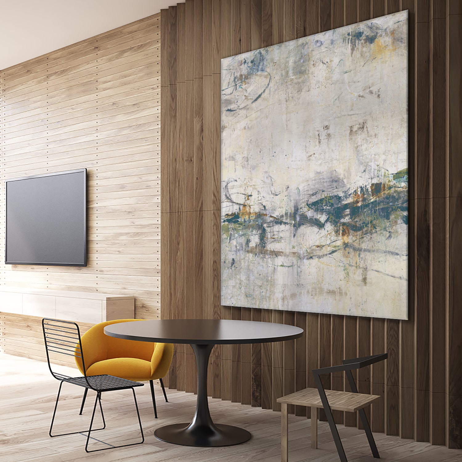 Broken Road IV by Daleno Art on GIANT ART - green abstract