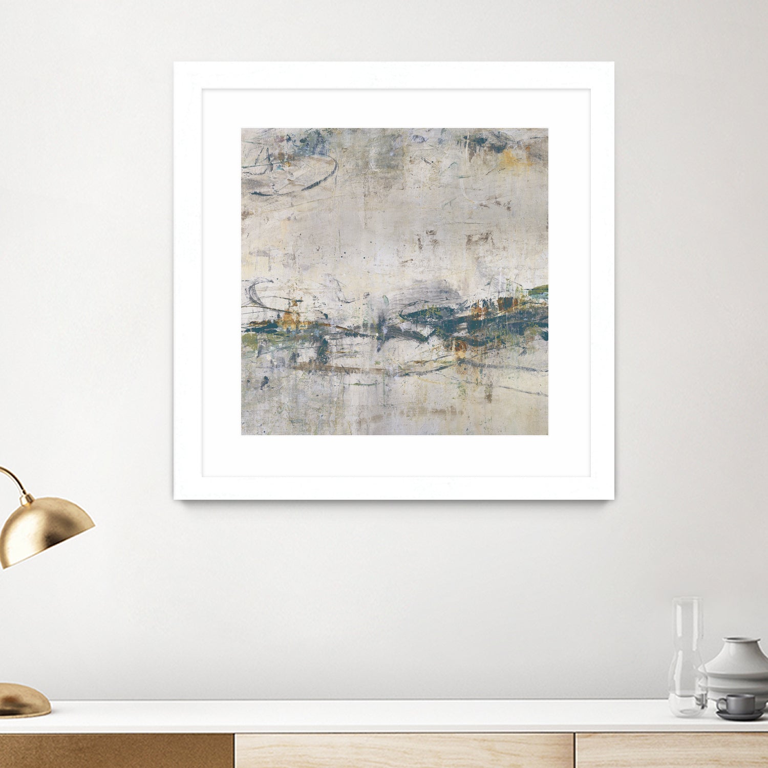 Broken Road IV by Daleno Art on GIANT ART - green abstract