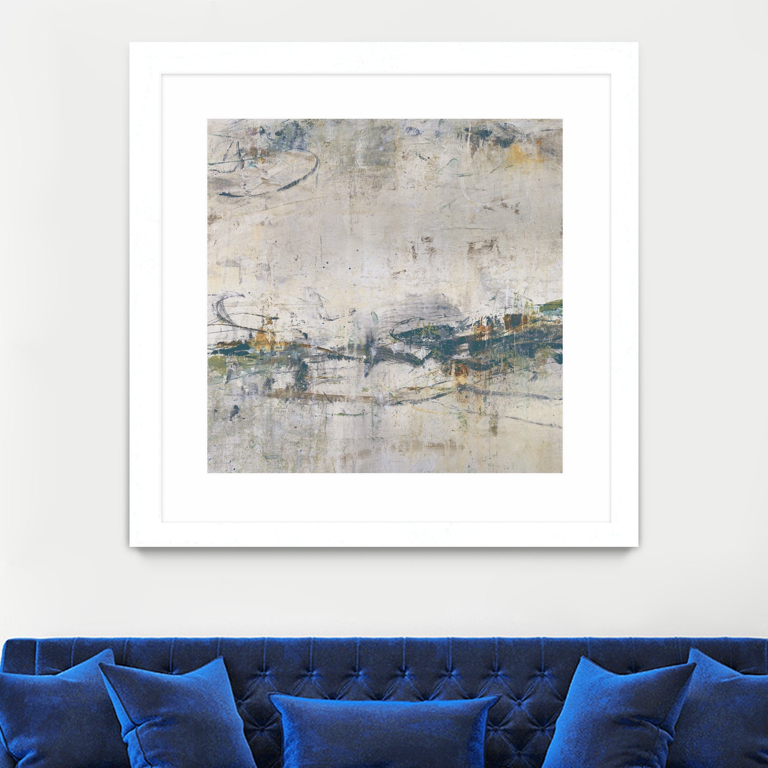 Broken Road IV by Daleno Art on GIANT ART - green abstract