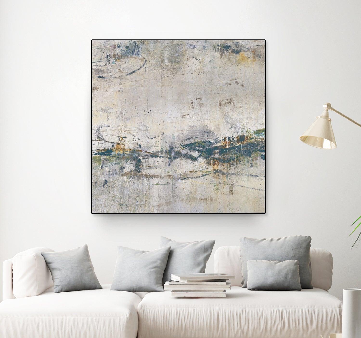 Broken Road IV by Daleno Art on GIANT ART - green abstract