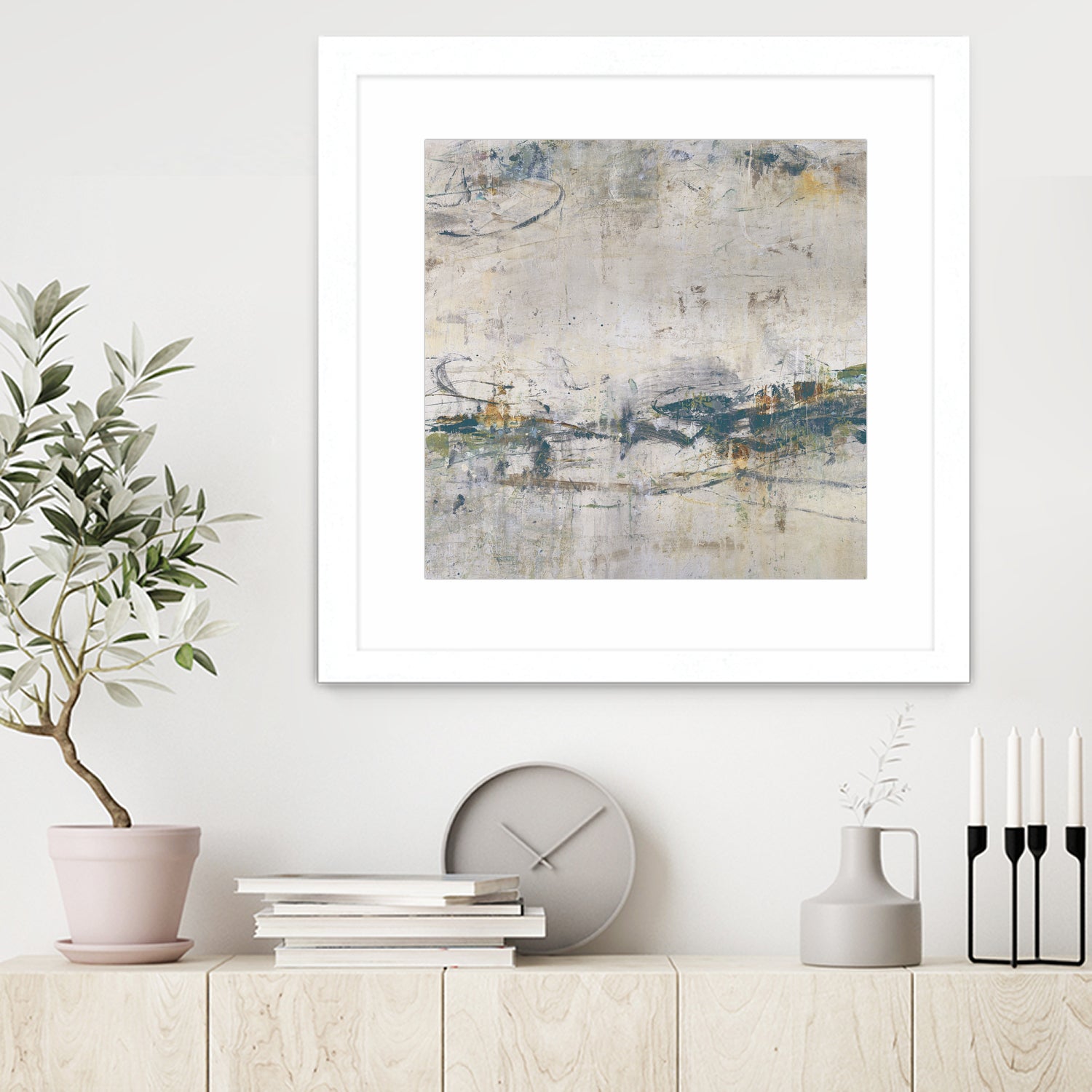 Broken Road IV by Daleno Art on GIANT ART - green abstract