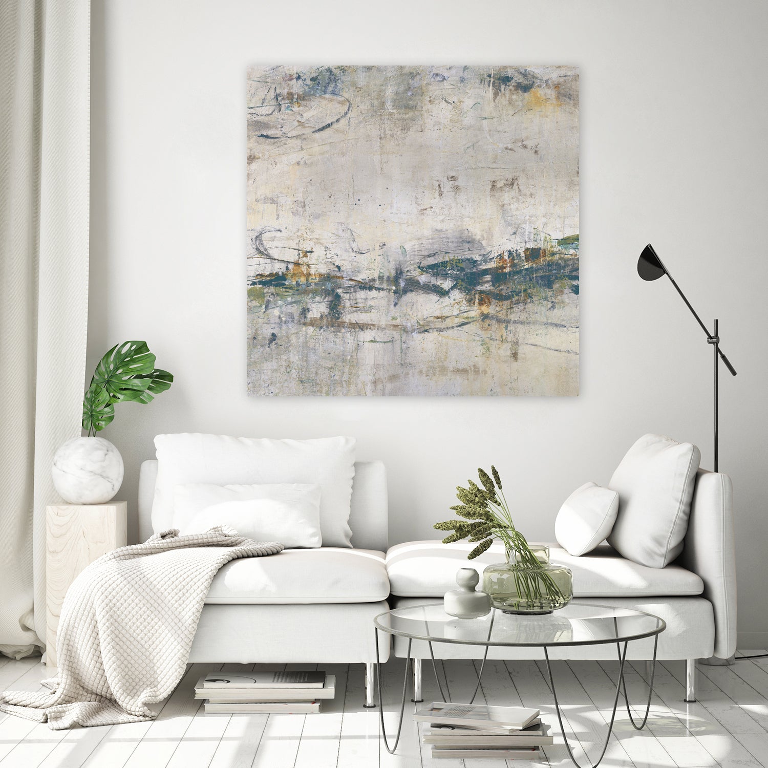 Broken Road IV by Daleno Art on GIANT ART - green abstract