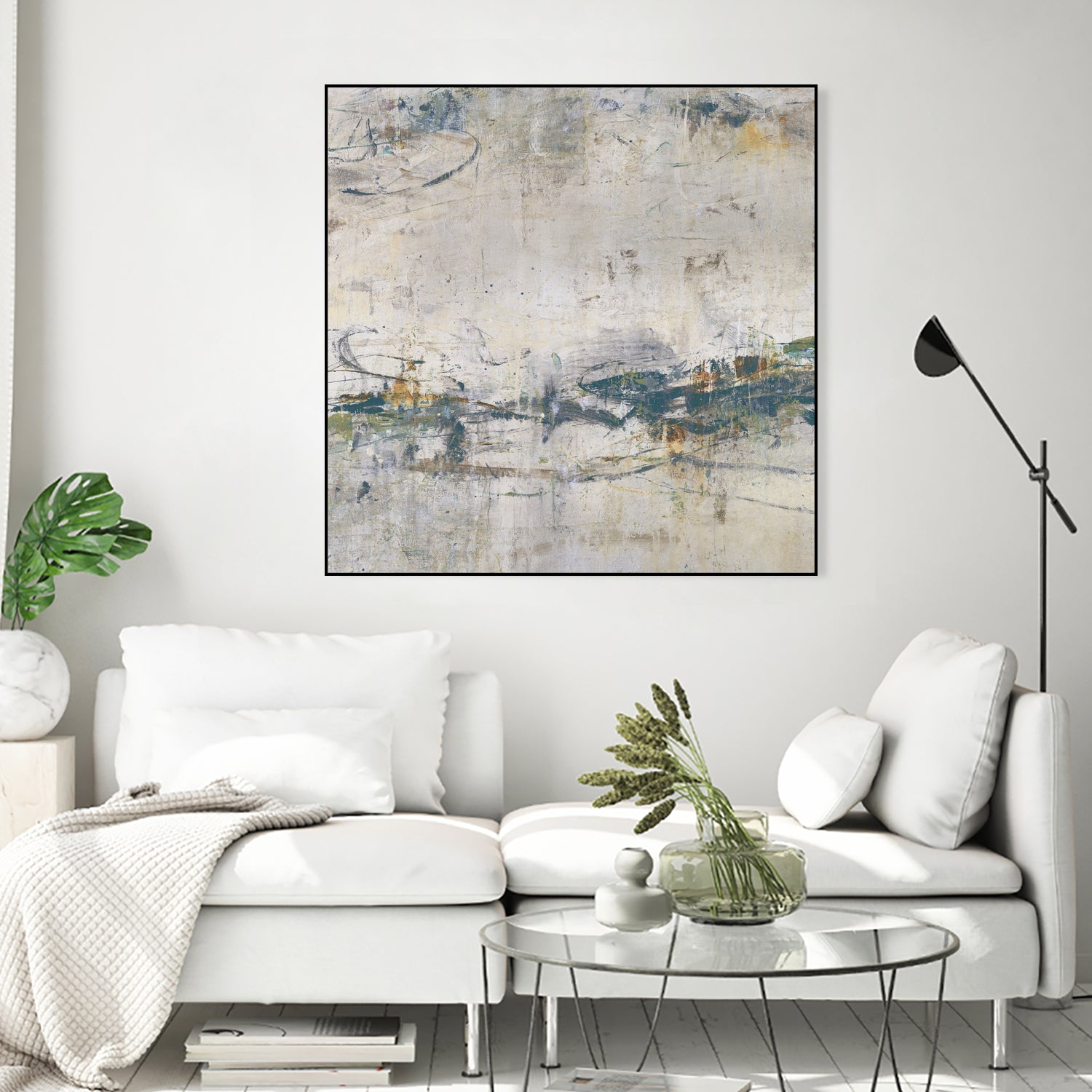 Broken Road IV by Daleno Art on GIANT ART - green abstract