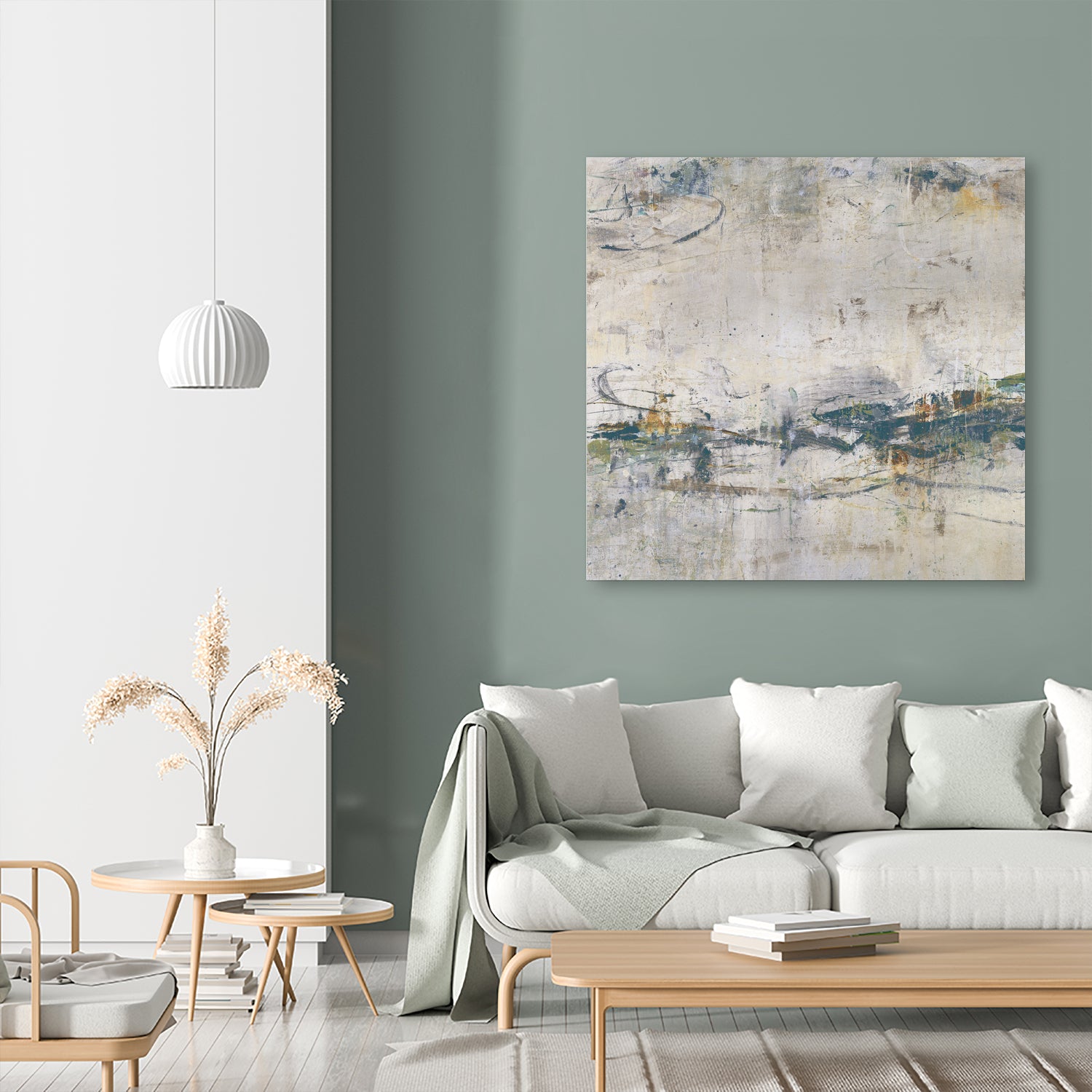 Broken Road IV by Daleno Art on GIANT ART - green abstract