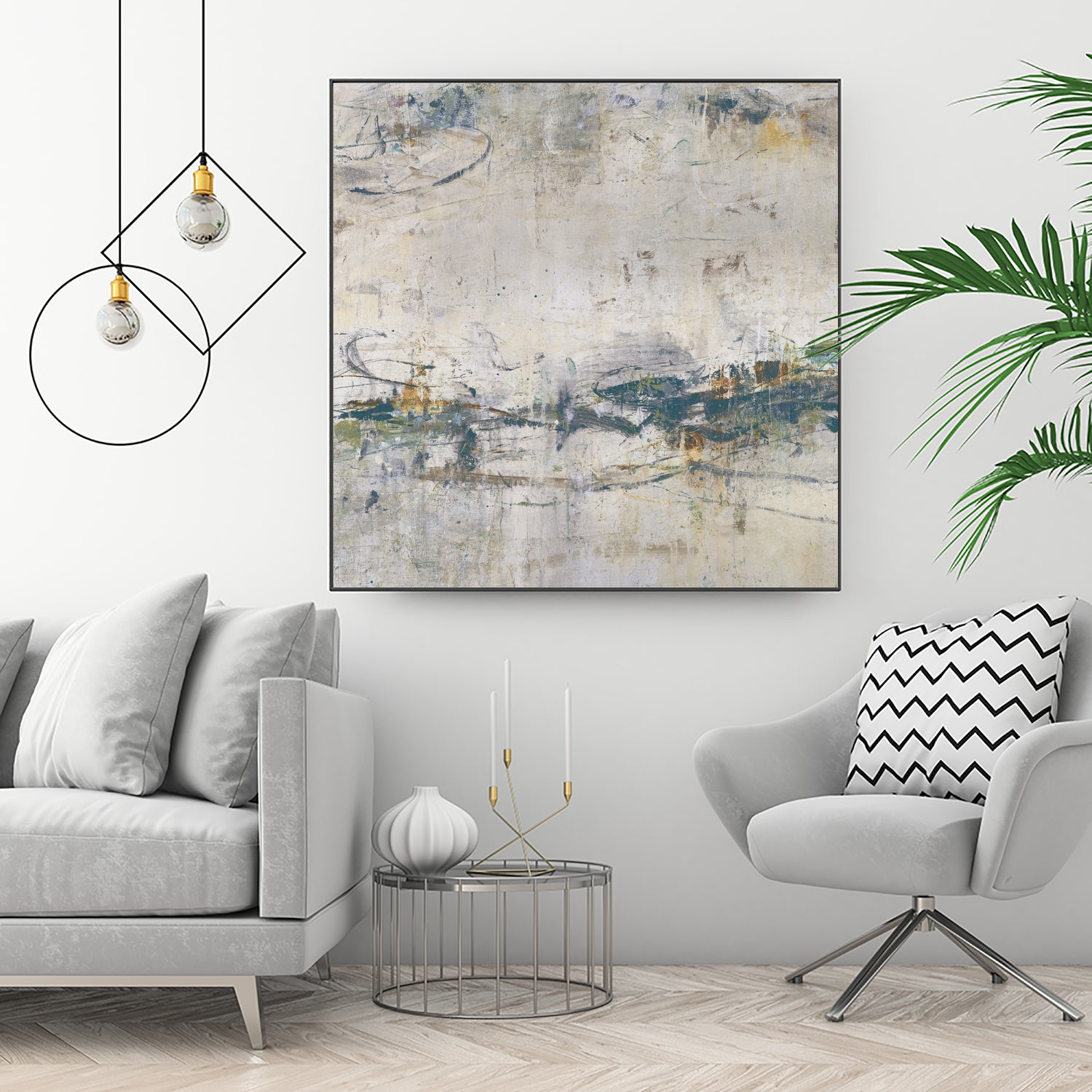 Broken Road IV by Daleno Art on GIANT ART - green abstract