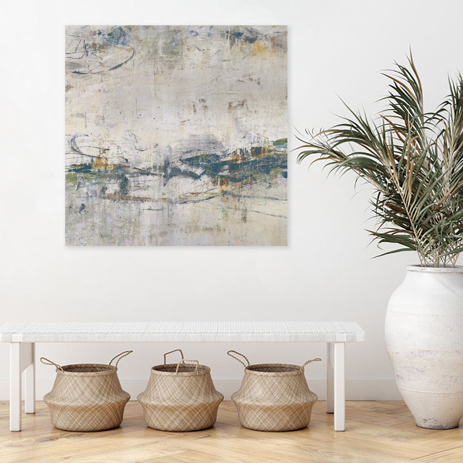 Broken Road IV by Daleno Art on GIANT ART - green abstract