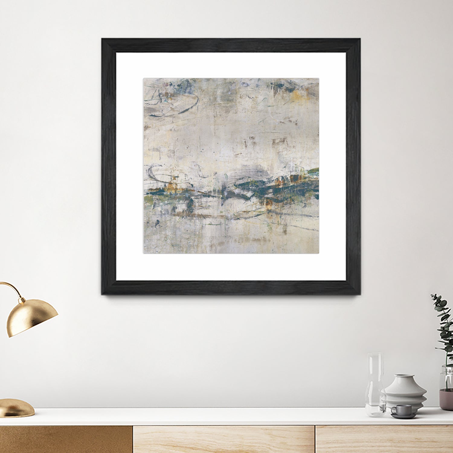 Broken Road IV by Daleno Art on GIANT ART - green abstract