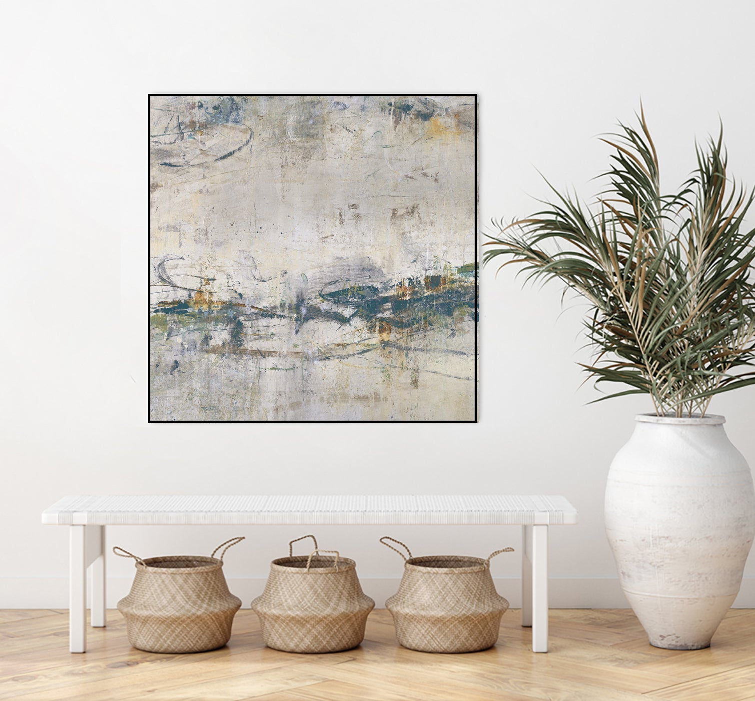 Broken Road IV by Daleno Art on GIANT ART - green abstract