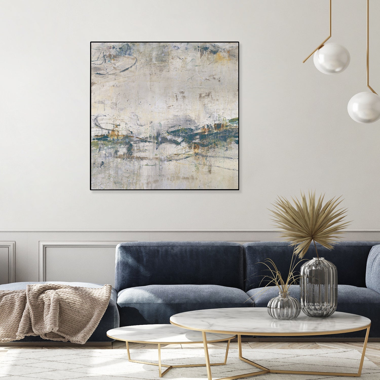 Broken Road IV by Daleno Art on GIANT ART - green abstract