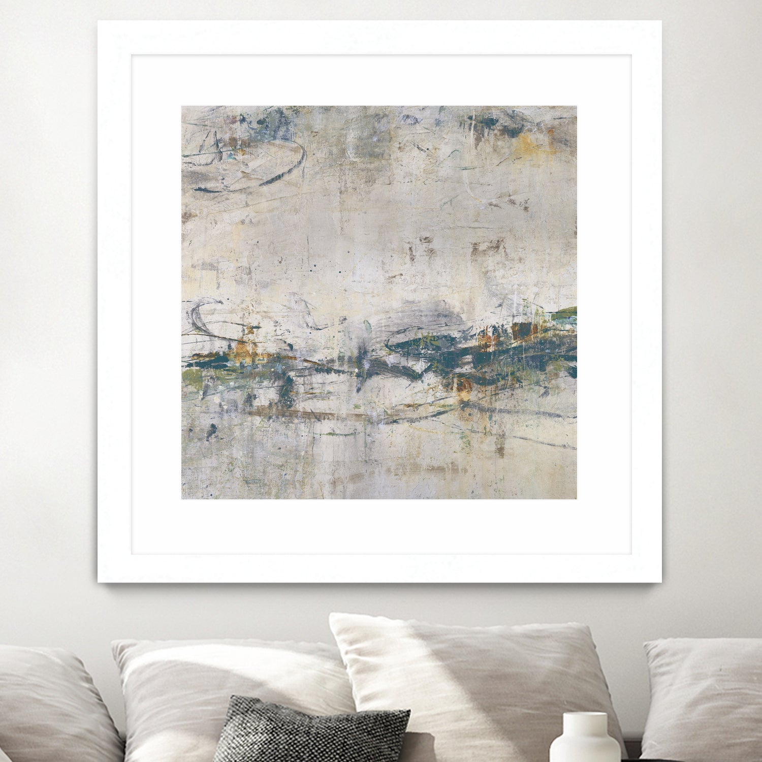 Broken Road IV by Daleno Art on GIANT ART - green abstract