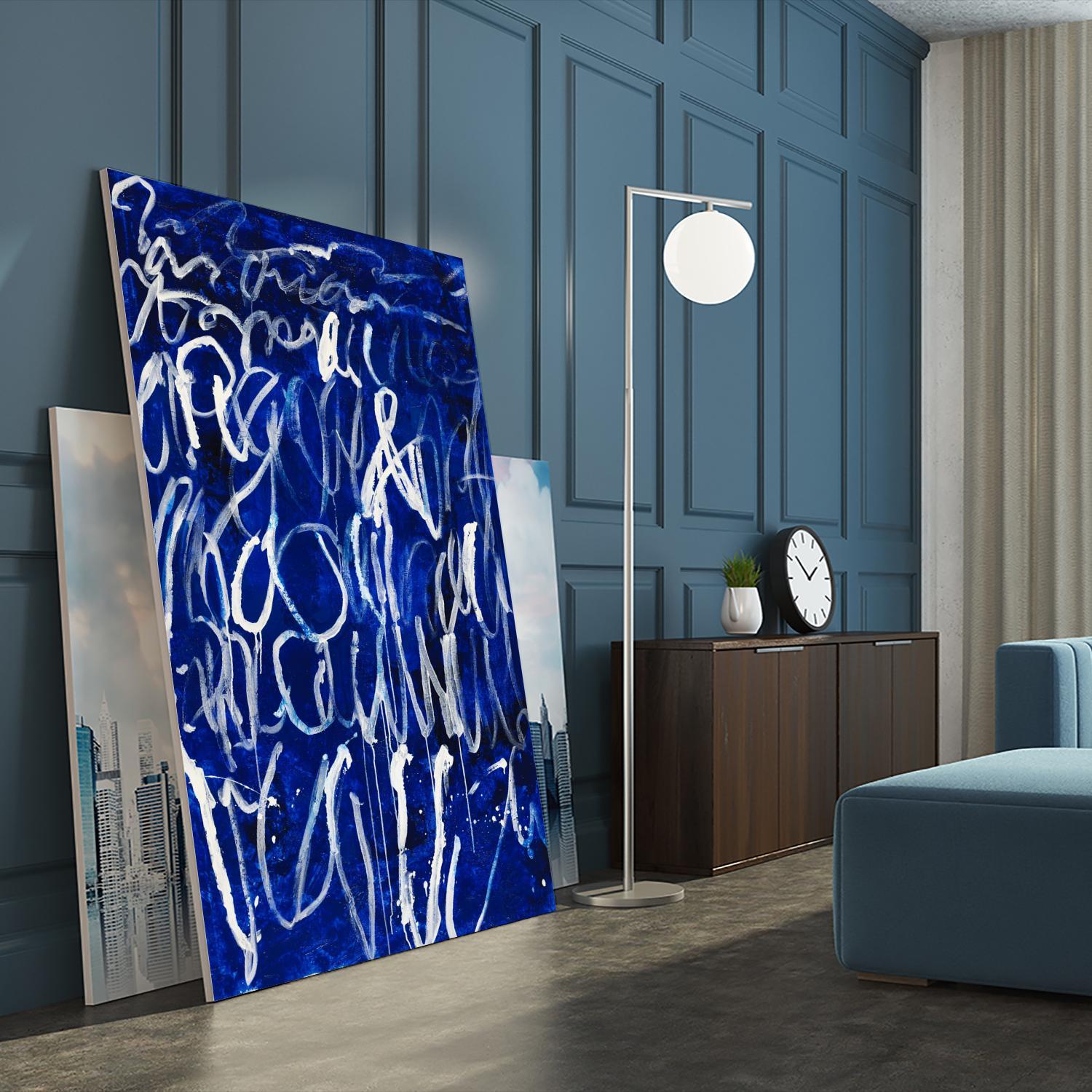 Prescription to Fame by Daleno Art on GIANT ART - blue abstract scribble