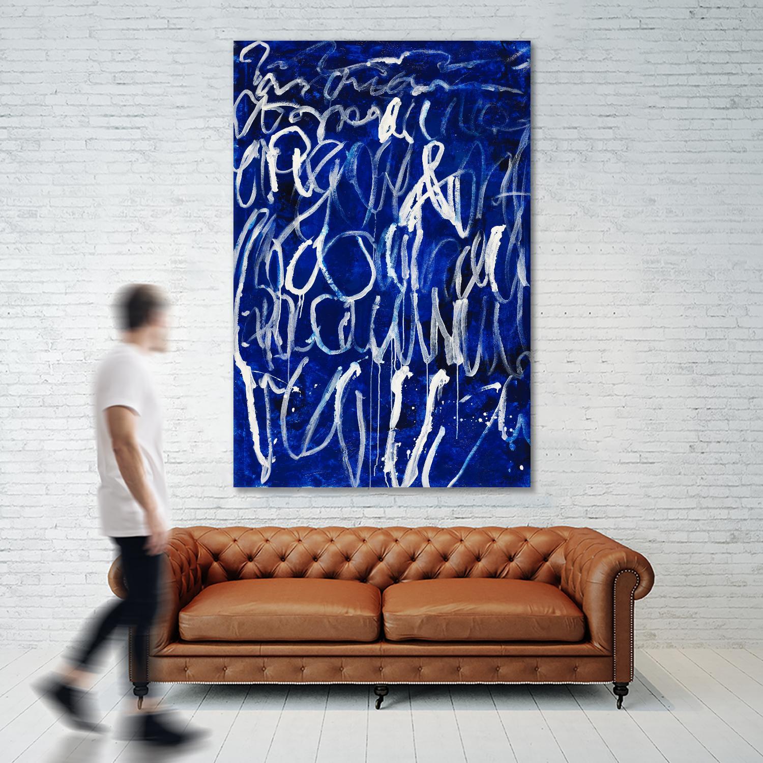 Prescription to Fame by Daleno Art on GIANT ART - blue abstract scribble