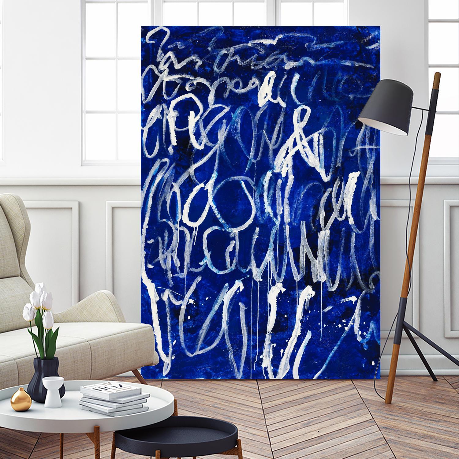 Prescription to Fame by Daleno Art on GIANT ART - blue abstract scribble